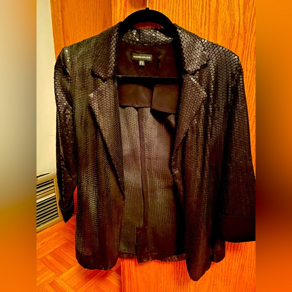 Black sequin blazer - Picture 1 of 4